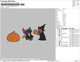 Stitch Halloween Embroidery File 4 size