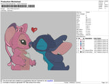Stitch Pink Blue Embroidery File 4 size