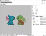 Stitch Yoda Embroidery File 4 size