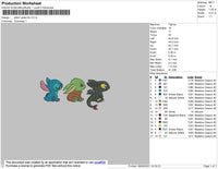Stitch Yoda Lilo Embroidery File 4 size