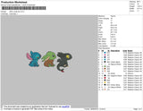 Stitch Yoda Lilo Embroidery File 4 size