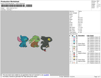 Stitch Yoda Lilo Embroidery File 4 size
