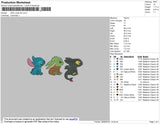 Stitch Yoda Lilo Embroidery File 4 size