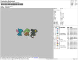 Stitch Yoda Lilo Embroidery File 4 size