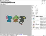 Stitch Yoda Lilo Embroidery File 4 size