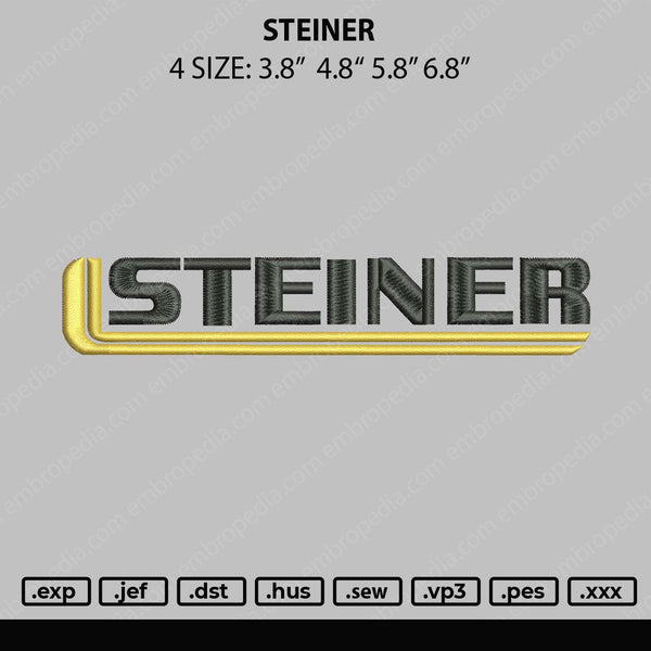 Steiner Embroidery File 4 size
