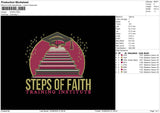 Stepstext Embroidery File 6 sizes