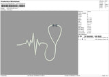Stetoskope Embroidery File 4 size