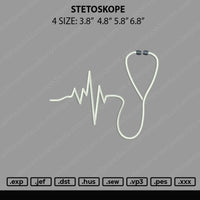 Stetoskope Embroidery File 4 size