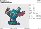 Stitch Butterfly Embroidery File 6 Sizes