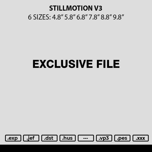 Stillmotion V3 Embroidery File 6 sizes