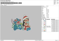 Stitch And Friends Xmas Embroidery File 6 sizes