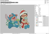 Stitch And Friends Xmas Embroidery File 6 sizes