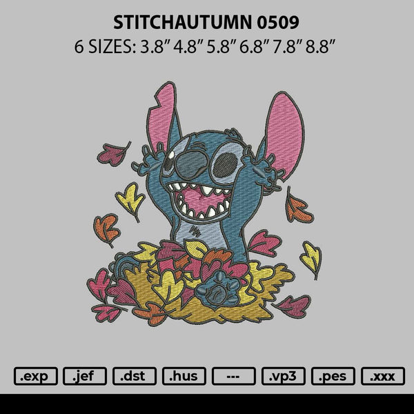 Stitchautumn 0509 Embroidery File 6 sizes