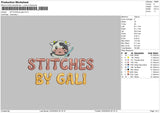 Cow Text 01 Embroidery File 6 sizes