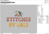 Cow Text 01 Embroidery File 6 sizes