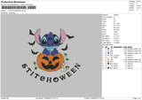 Stitch Pumpkin 23 Embroidery File 6 sizes