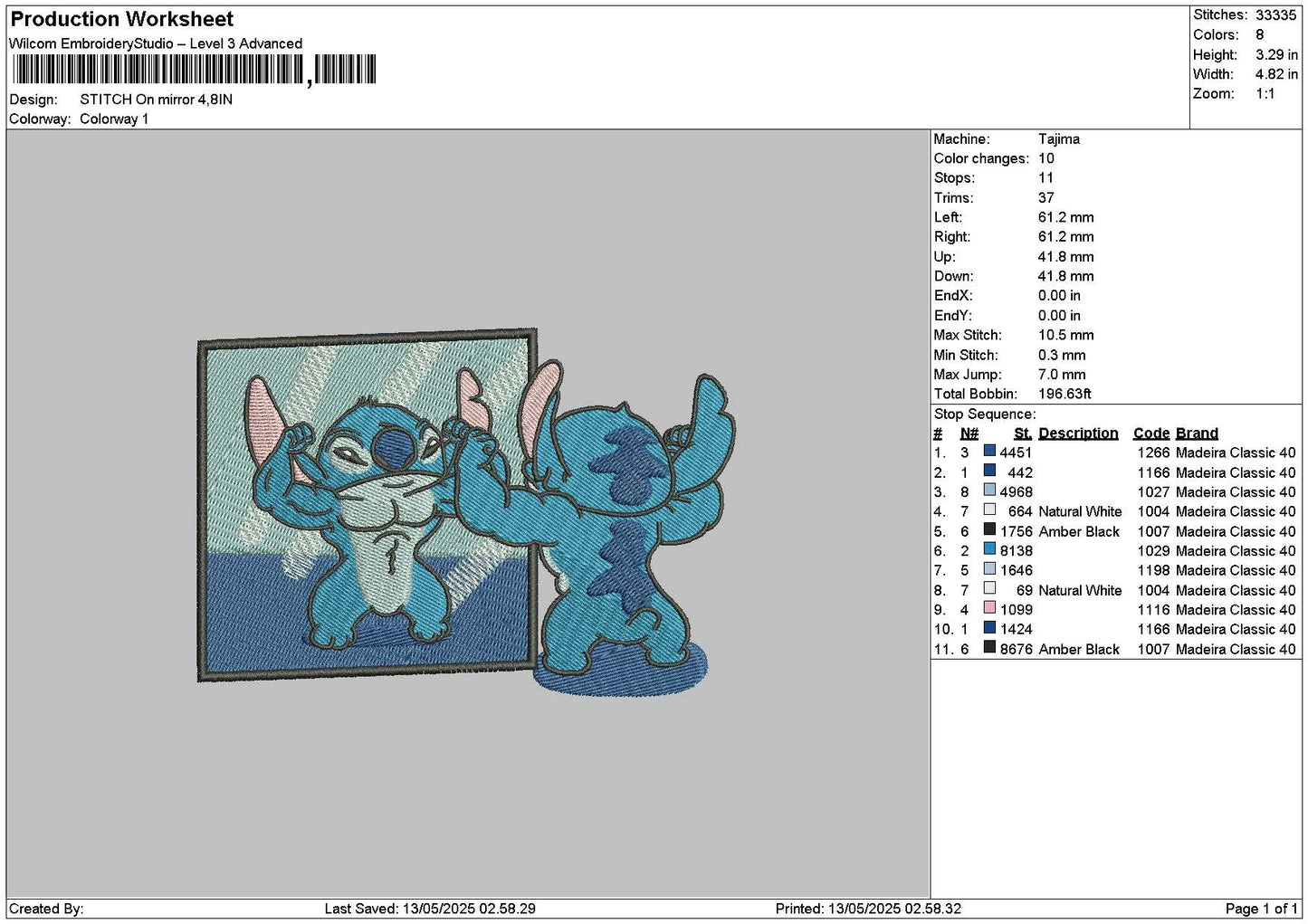 Stitchmirror 02 Embroidery File 6 sizes