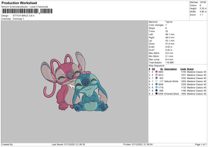 Stitch Smile Embroidery File 9 size