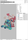Stitch With Love And Toy Embroidery File 9 size