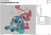 Stitch With Love And Toy Embroidery File 9 size