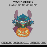 Stitch Pumpkin 23 Embroidery File 6 sizes