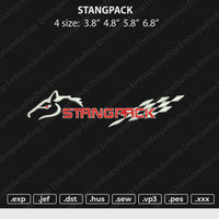 Stangpack Text Embroidery File 4 size