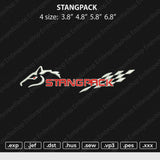 Stangpack Text Embroidery File 4 size
