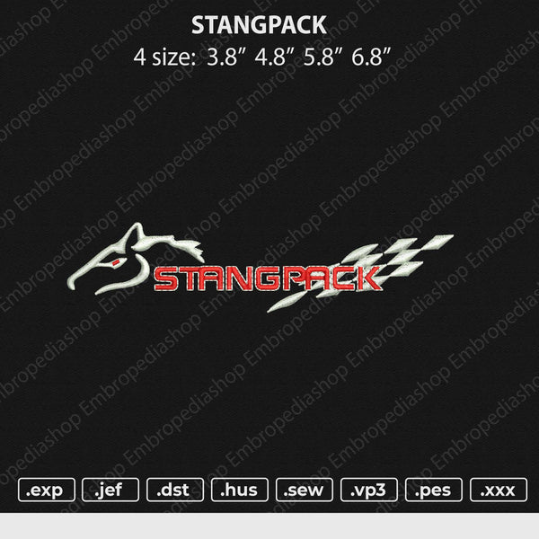 Stangpack Text Embroidery File 4 size