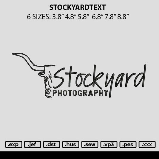 Stockyardtext Embroidery File 6 sizes