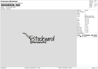 Stockyardtext Embroidery File 6 sizes