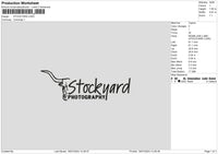 Stockyardtext Embroidery File 6 sizes