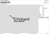 Stockyardtext Embroidery File 6 sizes