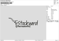Stockyardtext Embroidery File 6 sizes