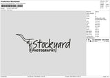 Stockyardtext Embroidery File 6 sizes