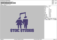 Stoictext Embroidery File 6 sizes