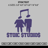 Stoictext Embroidery File 6 sizes