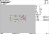 Stonehamtext Embroidery File 6 sizes