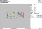 Stonehamtext Embroidery File 6 sizes
