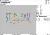 Stonehamtext Embroidery File 6 sizes