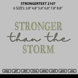 Strongertext 2107 Embroidery File 6 sizes