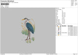 Stork Embroidery File 6 sizes