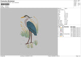 Stork Embroidery File 6 sizes