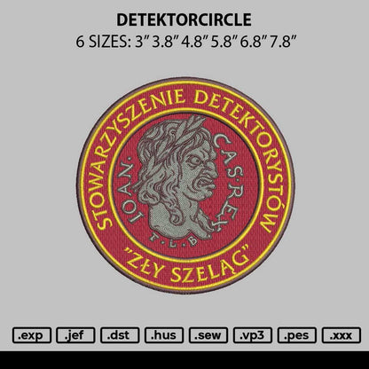 Detektorcircle Embroidery File 6 sizes