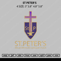 ST PETER'S Embroidery File 4 size