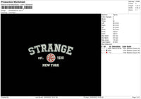 Strange NY Embroidery File 4 size