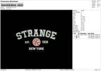 Strange NY Embroidery File 4 size