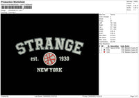 Strange NY Embroidery File 4 size
