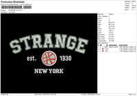 Strange NY Embroidery File 4 size