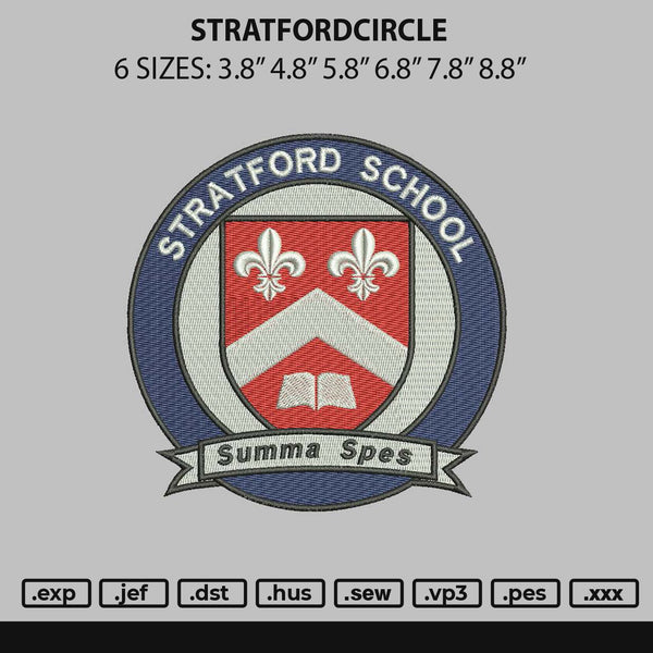 Startfordcircle Embroidery File 6 sizes